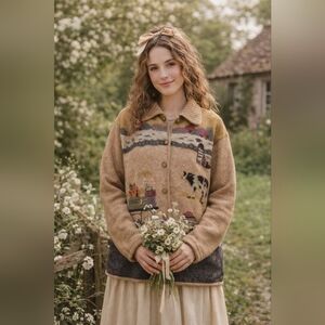 Tabi International Scenic Wool Cardigan – Pure New Wool